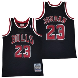 Men Chicago Bulls 23 Michael Jordan Black 1996 97 Hardwood Classics Mesh Jersey