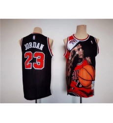 Men Chicago Bulls 23 Michael Jordan Black Fashion Stitched Jersey