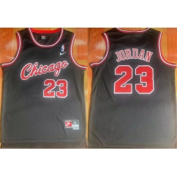Men Chicago Bulls 23 Michael Jordan Black Stitched Jersey