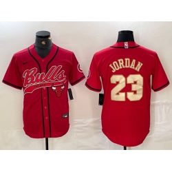 Men Chicago Bulls 23 Michael Jordan Camo Cool Base Stitched Baseball Jersey 5
