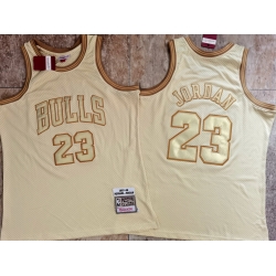 Men Chicago Bulls 23 Michael Jordan Cream 1997 98 Hardwood Classics Jersey