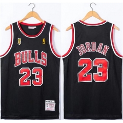 Men Chicago Bulls 23 Michael Jordan Red 1996 97 Throwback Champions Stitched Jersey