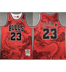 Men Chicago Bulls 23 Michael Jordan Red 1997 98 Throwback Stitched Basketball Jersey 01