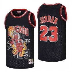 Men Chicago Bulls 23 Michael Jordan skeleton black Jersey