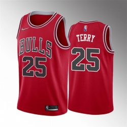 Men Chicago Bulls 25 Dalen Terry Red 75th Anniversary Stitched Basketball JerseyS