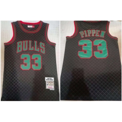 Men Chicago Bulls 33 Scottie Pippen Black 1997 98 Finals Throwback Stitched Basketball Jersey
