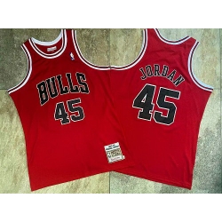 Men Chicago Bulls 45 Michael Jordan Red 1994 95 Hardwood Classics Jersey