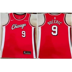 Men Chicago Bulls 9 Nikola Vucevic Red Stitched Basketball Jersey