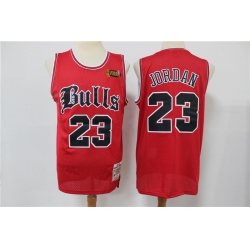 Men Chicago Bulls Michael Jordan 23 Old English Faded Jersey