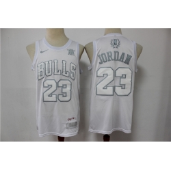 Men Chicago Bulls Michael Jordan 23 White Regular Games MVP Limited Jersey