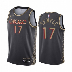 Men Nike Chicago Bulls 17 Garrett Temple Black NBA Swingman 2020 21 City Edition Jersey
