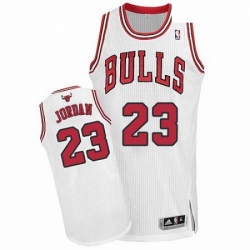 Mens Adidas Chicago Bulls 23 Michael Jordan Authentic White Home NBA Jersey