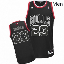 Mens Adidas Chicago Bulls 23 Michael Jordan Swingman Black Shadow NBA Jersey