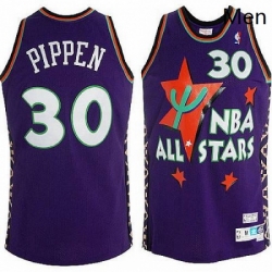 Mens Adidas Chicago Bulls 30 Scottie Pippen Swingman Purple 1995 All Star Throwback NBA Jersey