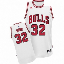 Mens Adidas Chicago Bulls 32 Kris Dunn Swingman White Home NBA Jersey