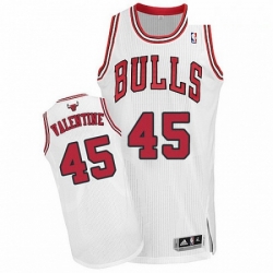 Mens Adidas Chicago Bulls 45 Denzel Valentine Authentic White Home NBA Jersey
