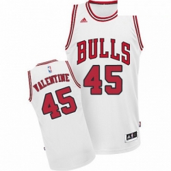 Mens Adidas Chicago Bulls 45 Denzel Valentine Swingman White Home NBA Jersey
