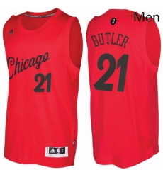 Mens Chicago Bulls 21 Jimmy Butler Red 2016 2017 Christmas Day NBA Swingman Jersey 
