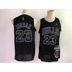 Men's Chicago Bulls #23 Michael Jordan Nike Black Swingman Player Jersey