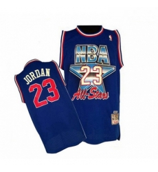 Mens Mitchell and Ness Chicago Bulls 23 Michael Jordan Authentic Blue 1992 All Star Throwback NBA Jersey