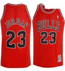 Mens Mitchell and Ness Chicago Bulls 23 Michael Jordan Swingman Red Throwback NBA Jersey