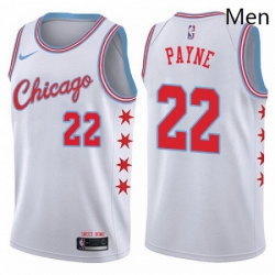 Mens Nike Chicago Bulls 22 Cameron Payne Swingman White NBA Jersey City Edition