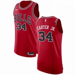 Mens Nike Chicago Bulls 34 Wendell Carter Jr Authentic Red NBA Jersey Icon Edition 