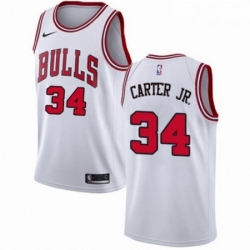 Mens Nike Chicago Bulls 34 Wendell Carter Jr Swingman White NBA Jersey Association Edition 