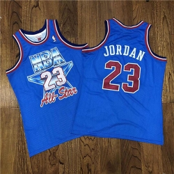 NBA 23 Michael Jordan 1993 All Star Blue Hardwood Classics Jersey