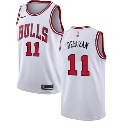 Nike Chicago Bulls 11 Demar Derozan White NBA Swingman Association Edition Jersey