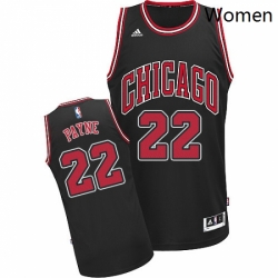Womens Adidas Chicago Bulls 22 Cameron Payne Swingman Black Alternate NBA Jersey