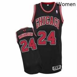 Womens Adidas Chicago Bulls 24 Lauri Markkanen Authentic Black Alternate NBA Jersey