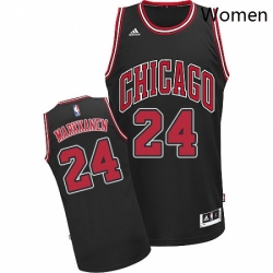 Womens Adidas Chicago Bulls 24 Lauri Markkanen Swingman Black Alternate NBA Jersey