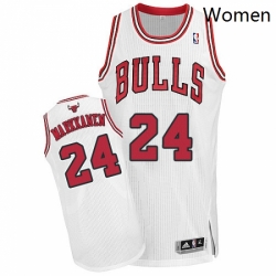 Womens Adidas Chicago Bulls 24 Lauri Markkanen Swingman White Home NBA Jersey