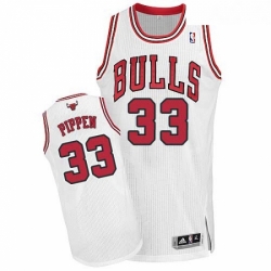 Womens Adidas Chicago Bulls 33 Scottie Pippen Authentic White Home NBA Jersey