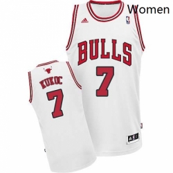 Womens Adidas Chicago Bulls 7 Toni Kukoc Swingman White Home NBA Jersey