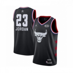Womens Chicago Bulls 23 Michael Jordan Swingman Black 2019 All Star Game