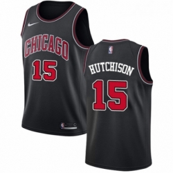 Womens Nike Chicago Bulls 15 Chandler Hutchison Authentic Black NBA Jersey Statement Edition 