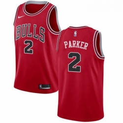 Womens Nike Chicago Bulls 2 Jabari Parker Swingman Red NBA Jersey Icon Edition 