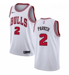 Womens Nike Chicago Bulls 2 Jabari Parker Swingman White NBA Jersey Association Edition 