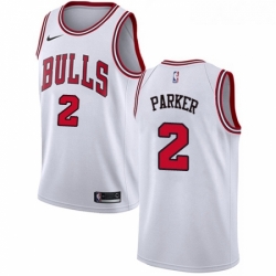 Womens Nike Chicago Bulls 2 Jabari Parker Swingman White NBA Jersey Association Edition 