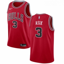Womens Nike Chicago Bulls 3 Omer Asik Swingman Red Road NBA Jersey Icon Edition 