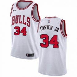 Womens Nike Chicago Bulls 34 Wendell Carter Jr Authentic White NBA Jersey Association Edition 