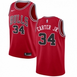 Womens Nike Chicago Bulls 34 Wendell Carter Jr Swingman Red NBA Jersey Icon Edition 