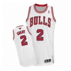 Youth Adidas Chicago Bulls 2 Jerian Grant Authentic White Home NBA Jersey