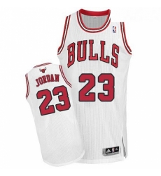 Youth Adidas Chicago Bulls 23 Michael Jordan Authentic White Home NBA Jersey