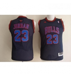 Youth Adidas Chicago Bulls 23 Michael Jordan Swingman Black Blue No NBA Jersey