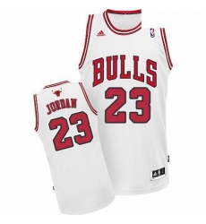 Youth Adidas Chicago Bulls 23 Michael Jordan Swingman White Home NBA Jersey