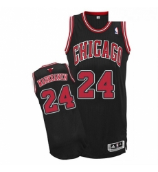 Youth Adidas Chicago Bulls 24 Lauri Markkanen Authentic Black Alternate NBA Jersey