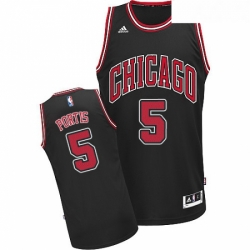 Youth Adidas Chicago Bulls 5 Bobby Portis Swingman Black Alternate NBA Jersey 